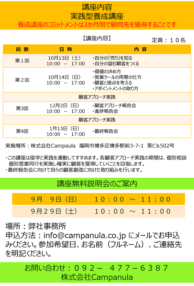 養成講座裏